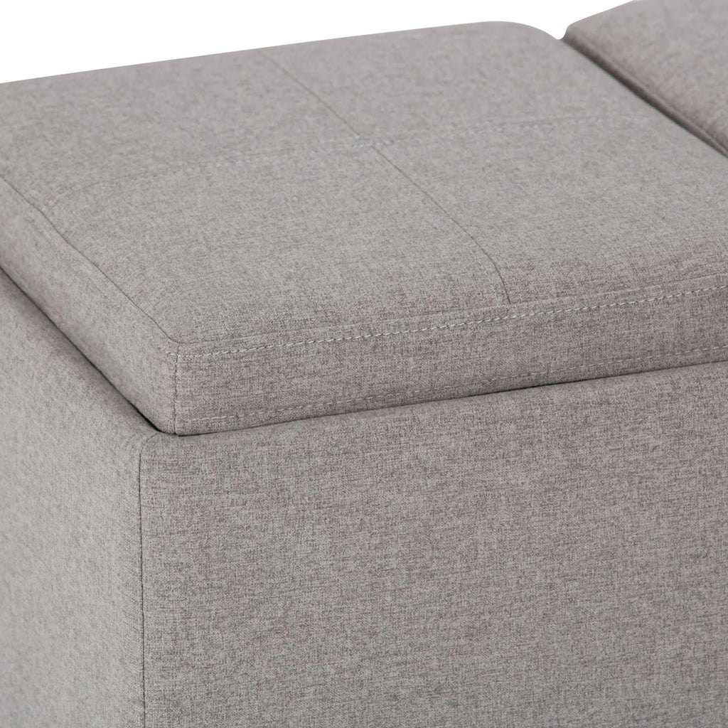 Cloud Grey Rectangle Storage Ottoman O9740