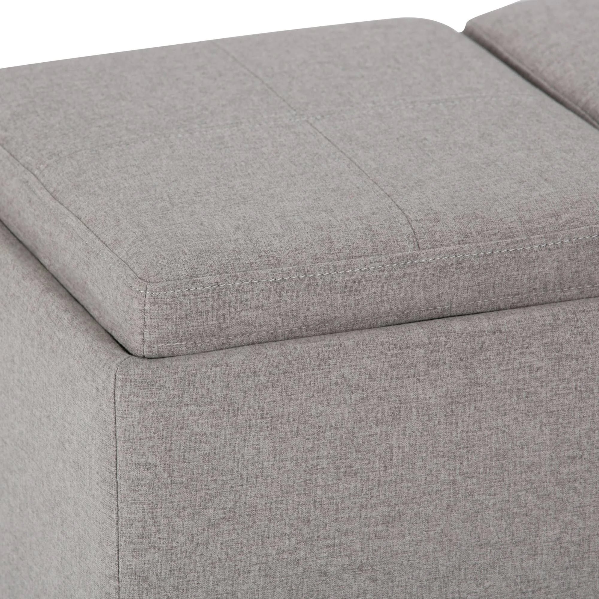 Cloud Grey Rectangle Storage Ottoman O9740