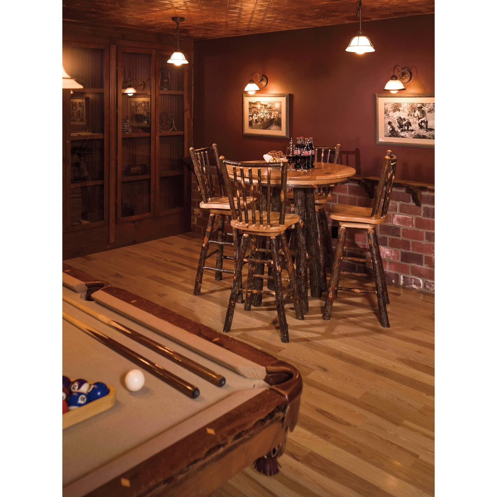 Hickory Log Stick Back Barstool V80041