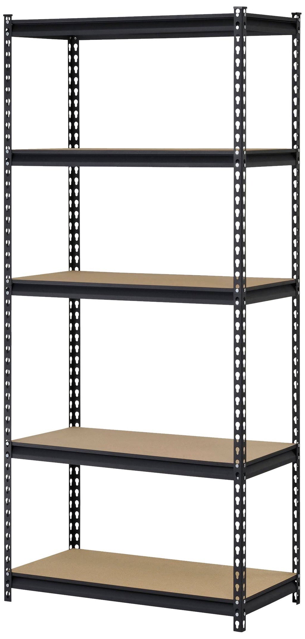 Steel Storage Rack, 5 Adjustable Shelves, 3200 lb. Capacity, Black X736