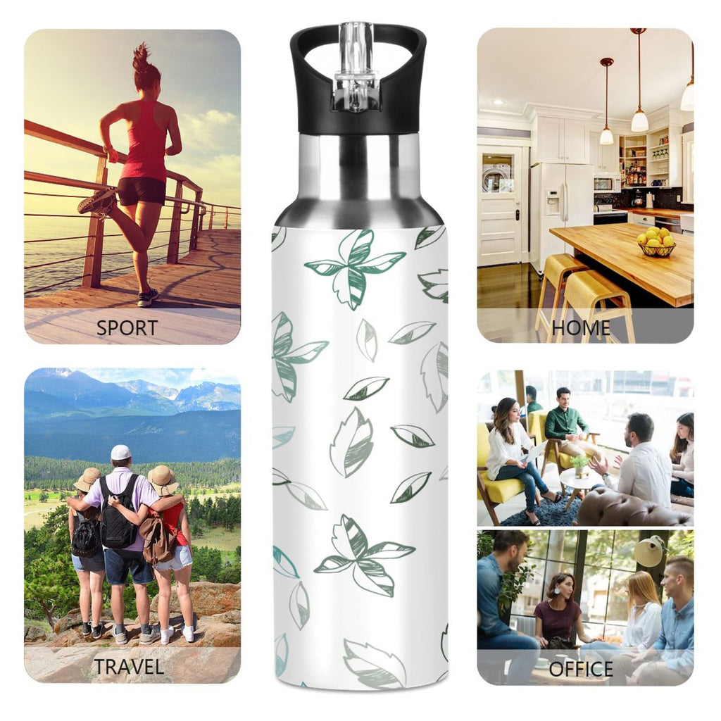 Stainless Steel Insulated Water Bottle with Straw Lid T99642