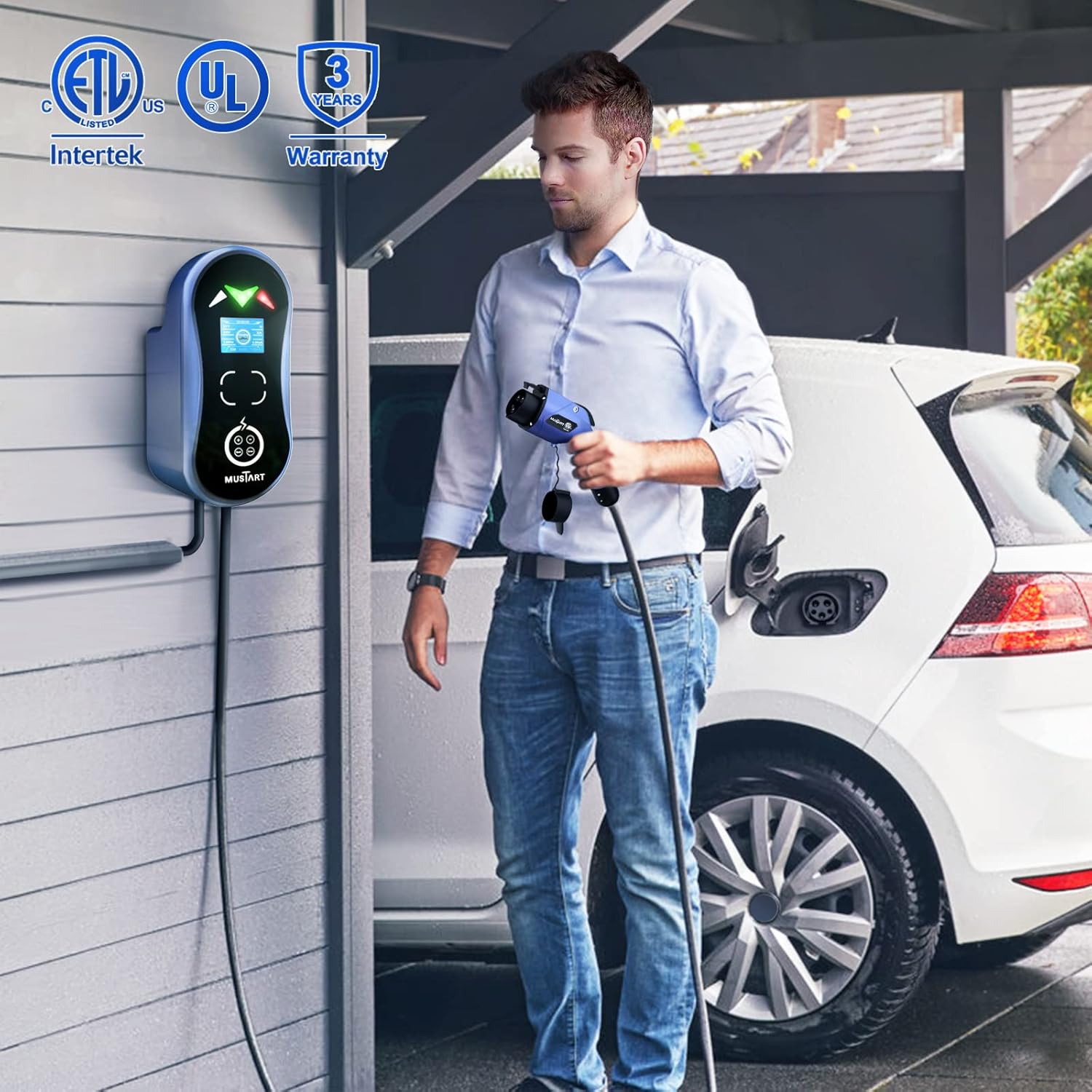 Level 2 EV Charger with 25ft Cable, NEMA 6-50P U8016