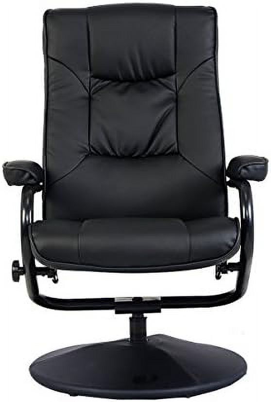 Gray PU Leather Recliner Chair with Ottoman U555