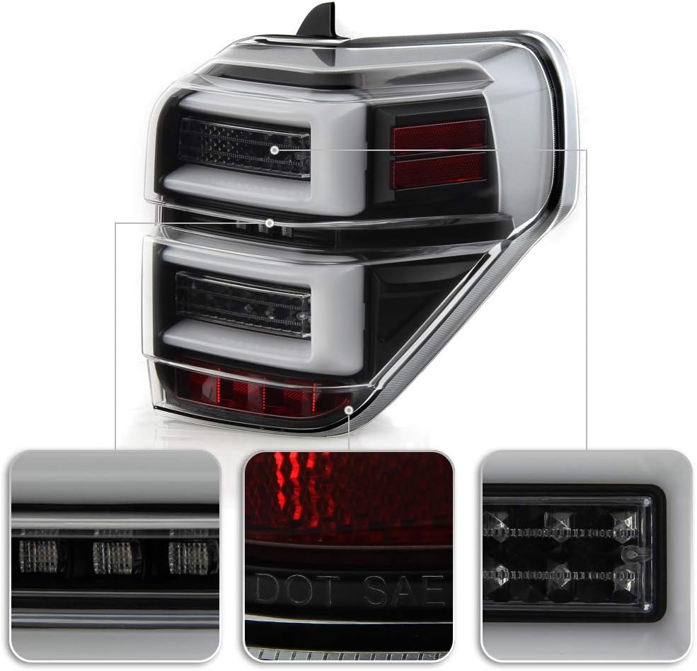 Black Housing Full LED Tube Tail Lights Z870