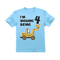 4th Birthday Bulldozer Tractor Graphic T-shirt L523957