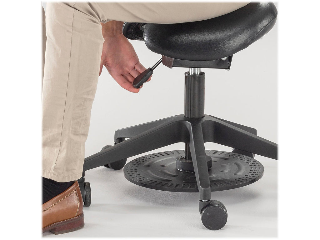 Saddle Swivel Stool with Plastic and Vinyl L66407
