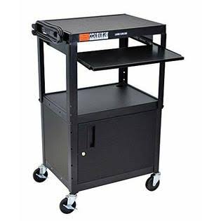 Adjustable Steel A/V Cart with Pullout Trays F456433