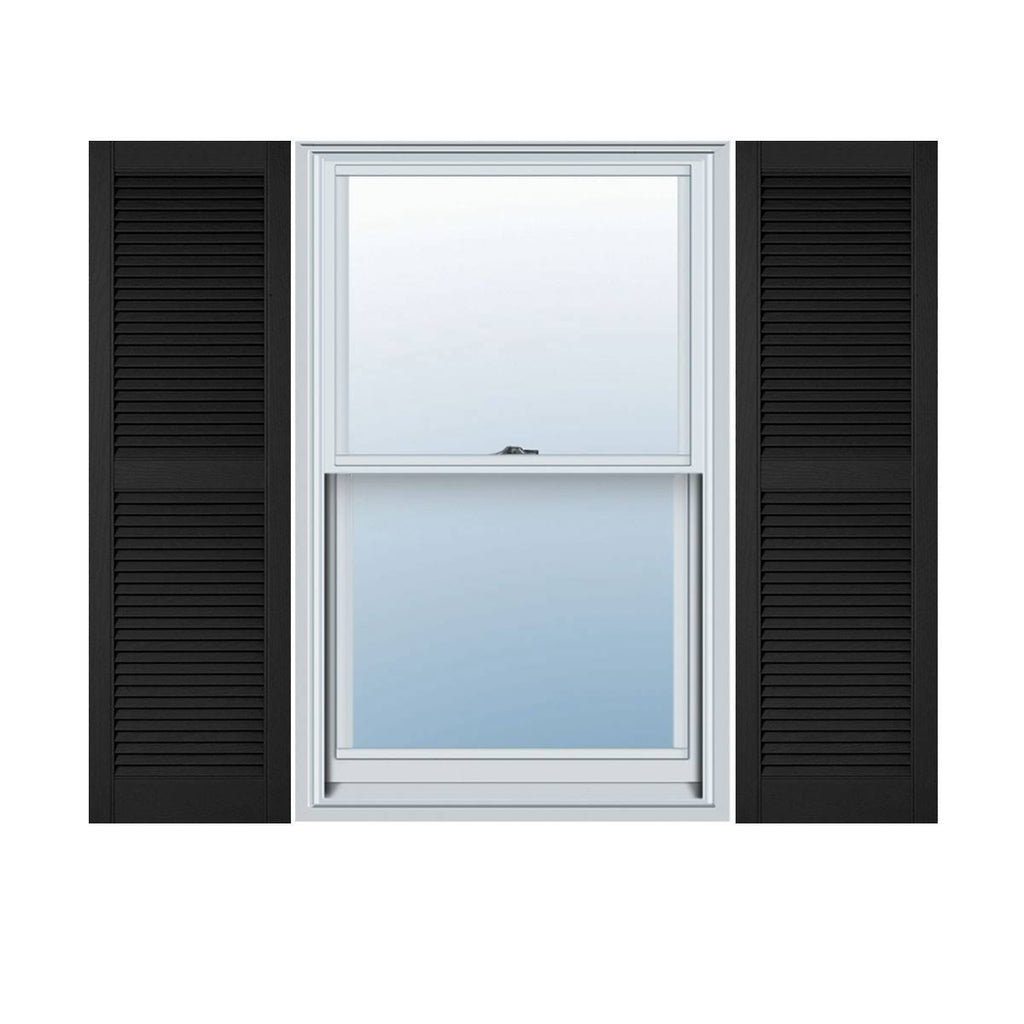 14 1/2W x 47H Vinyl Open Louver Shutters Q764