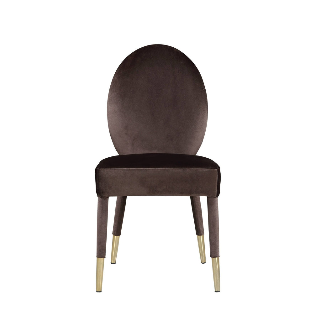 Velvet Dining Chair Set of 2 Grey P236