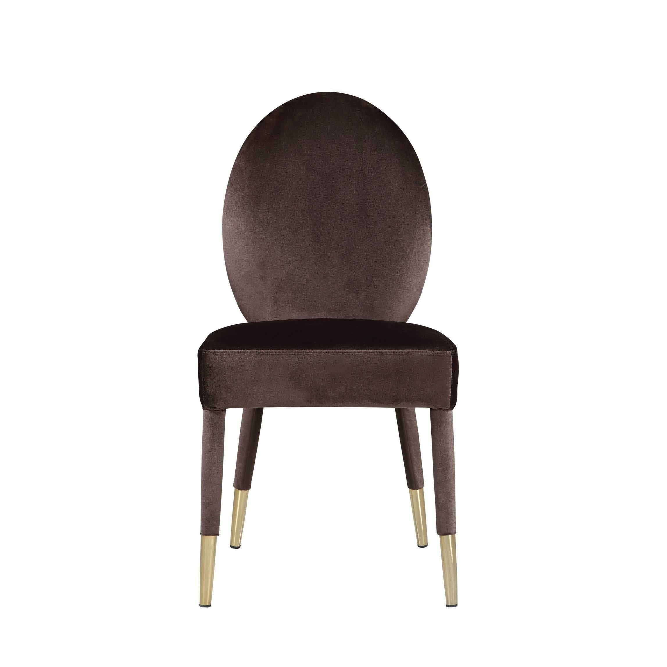 Velvet Dining Chair Set of 2 Grey P236