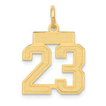 10K Yellow Gold Number 23 Pendant Charm O69624