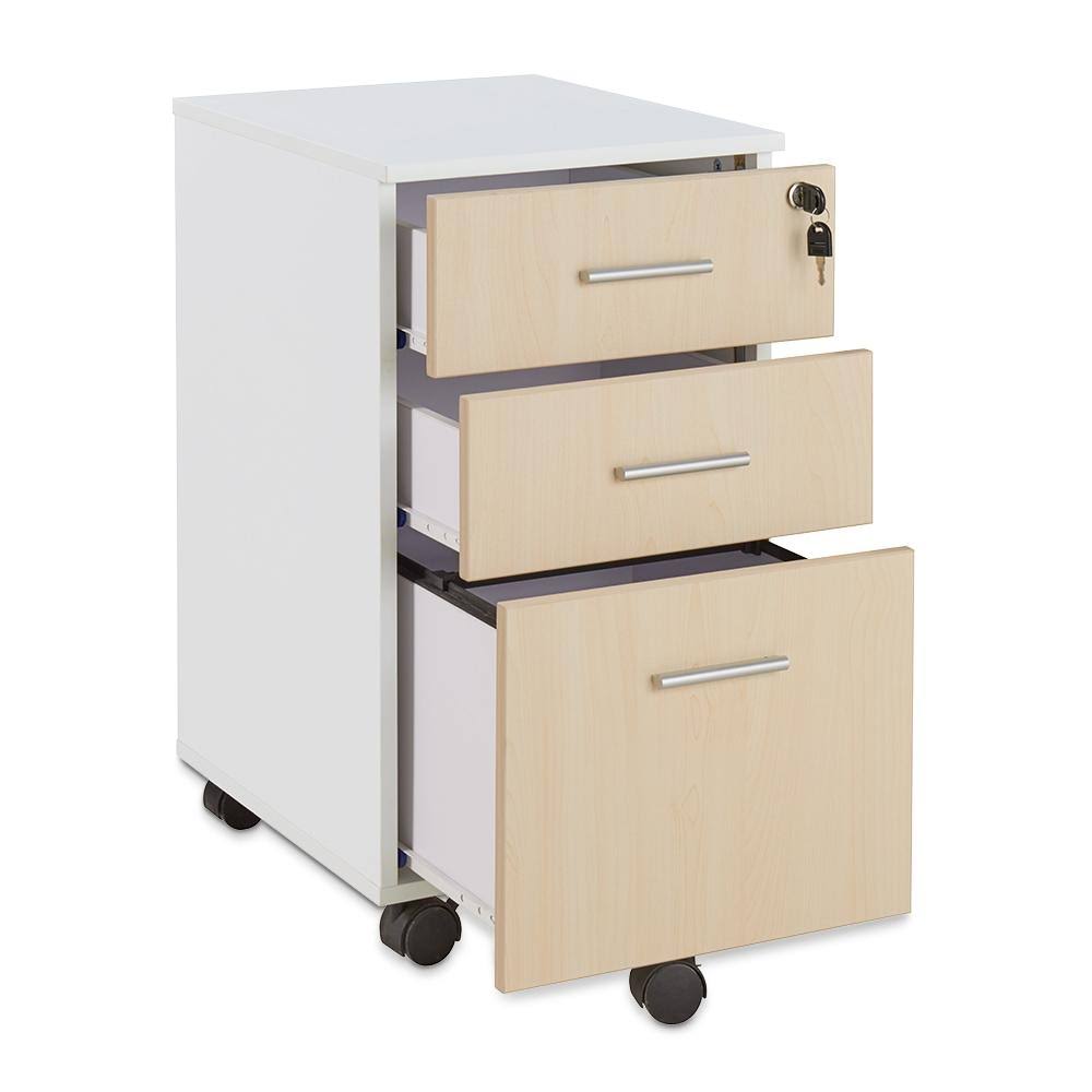 Light Maple Mobile Pedestal Box File U696