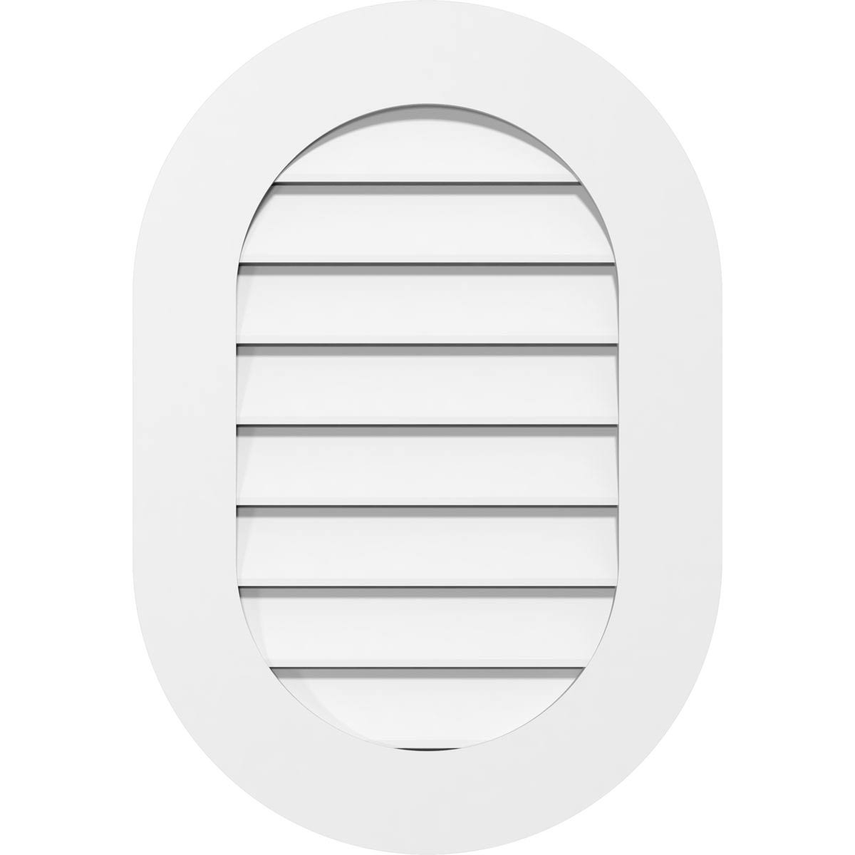 28x22W x 32x22H Vertical Round Ended Surface Mount PVC Gable Vent I77300