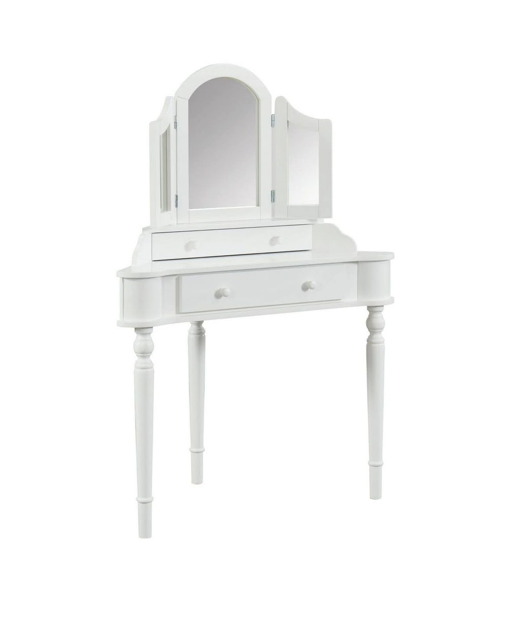 White Two-Drawer Vanity Set V456