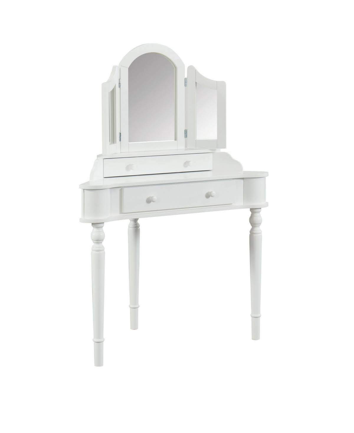 White Two-Drawer Vanity Set V456