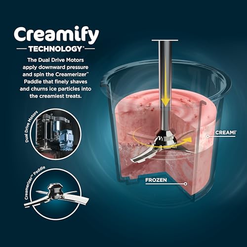 Silver Ice Cream Maker with 2 Pint Containers & Lids G397012