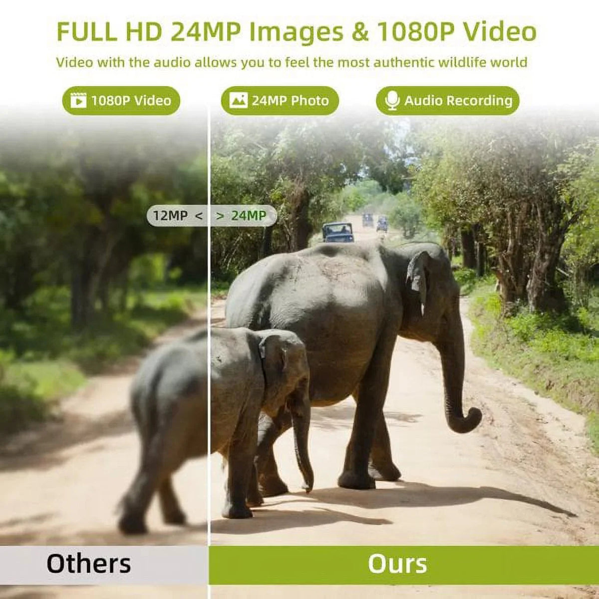 48MP 4K Trail Camera with 32GB SD Card Night Vision IP65 Waterproof F338335