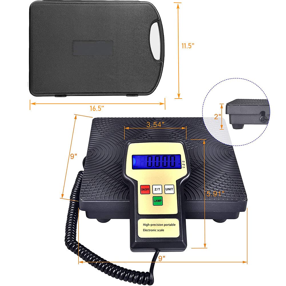 220LB Portable Digital Refrigerant Charging Weight Scale with Case, Pack of 2 G8253