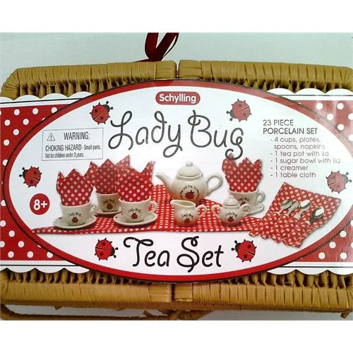 Porcelain Tea Set Basket Q2287