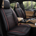 Leather Car Seat Covers, Front Pair, Black&&Red P820