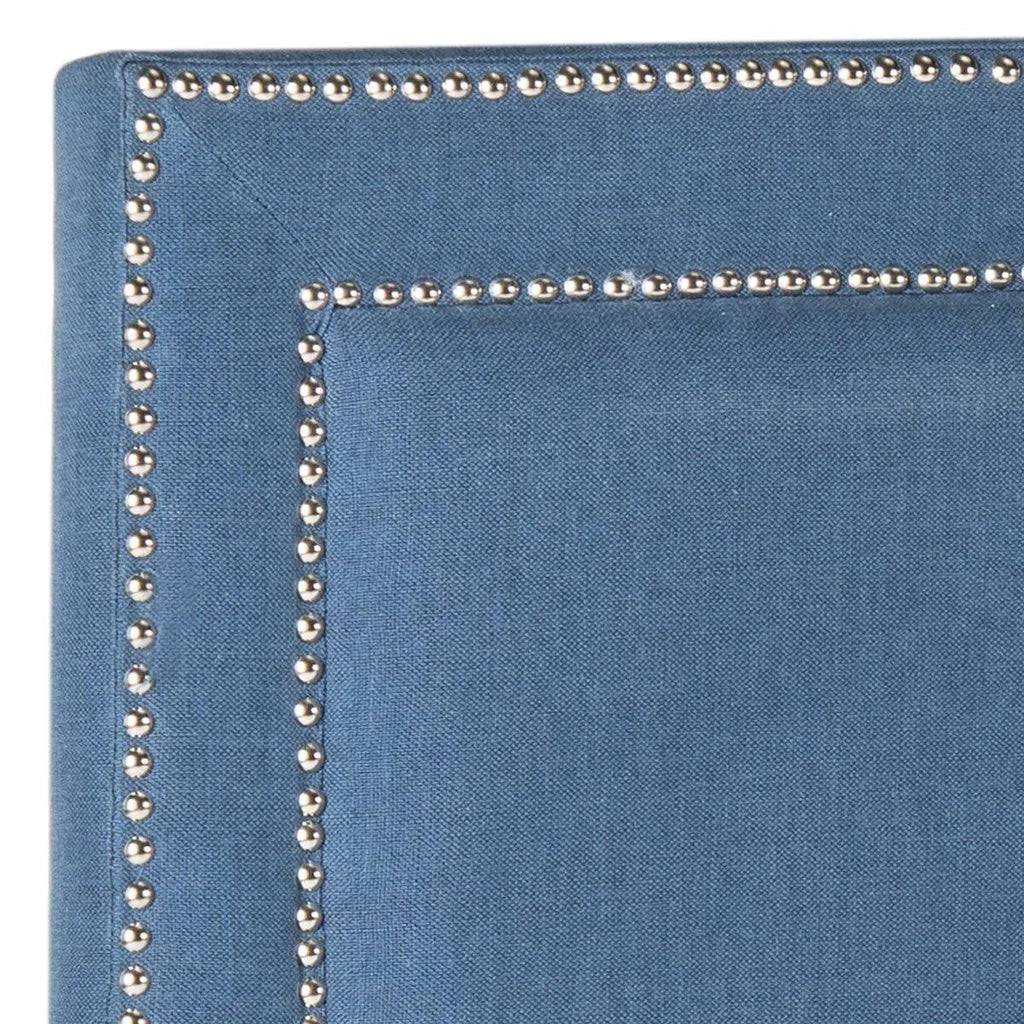 Navy Full Headboard with Silver Nail Head X646542