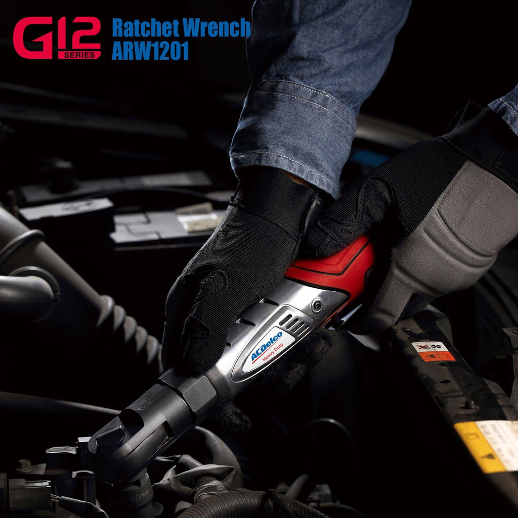 12V Cordless 3/8" Ratchet Wrench Tool Kit with 2 Batteries and Carrying Case Q4534