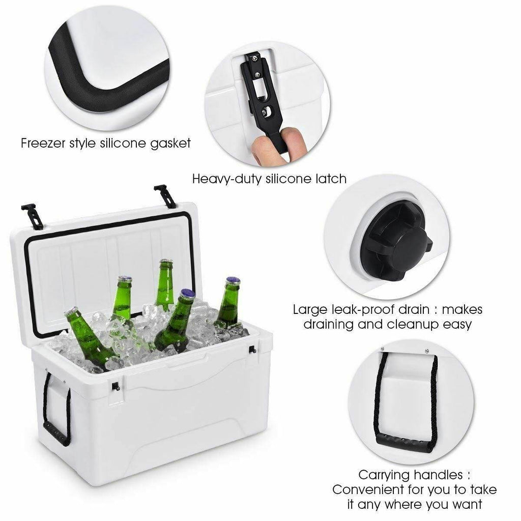 20QT Lockable Fishing Camping Cooler Ice Chest D881579
