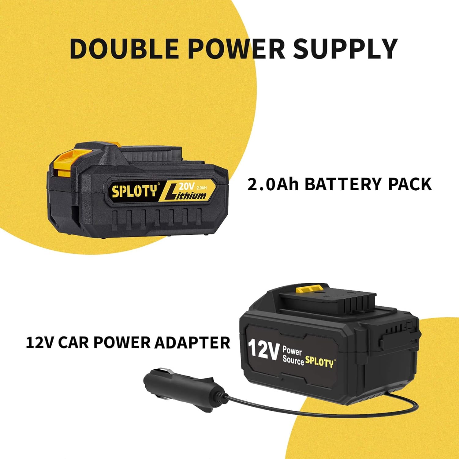 Cordless Tire Inflator Portable Air Compressor 20V Rechargeable Air Pump 160PSI U82952