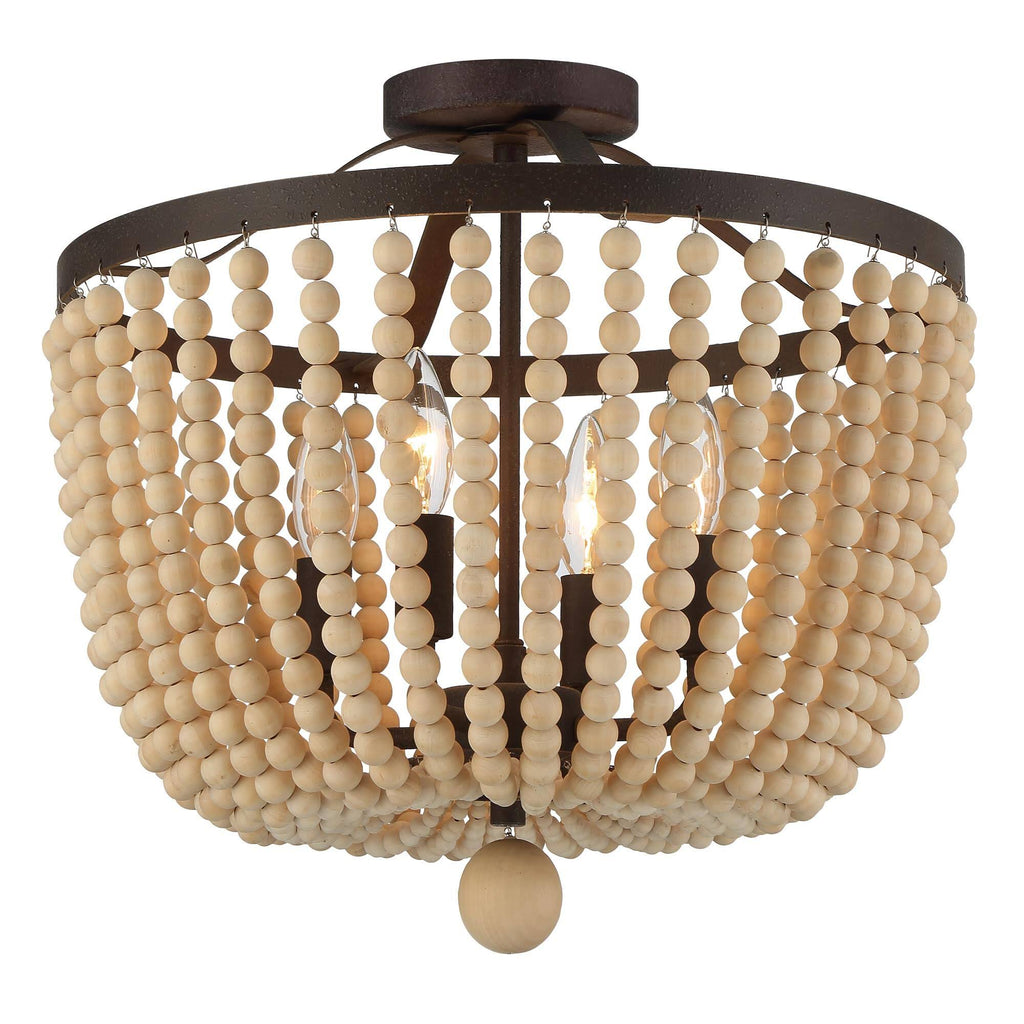 4 Light Forged Bronze Ceiling Mount W714142