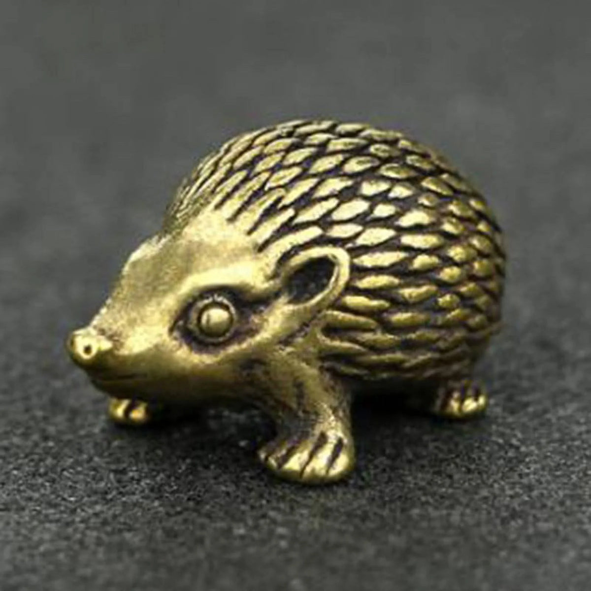 Brass Hedgehog Statue Home Decor Ornaments O2674