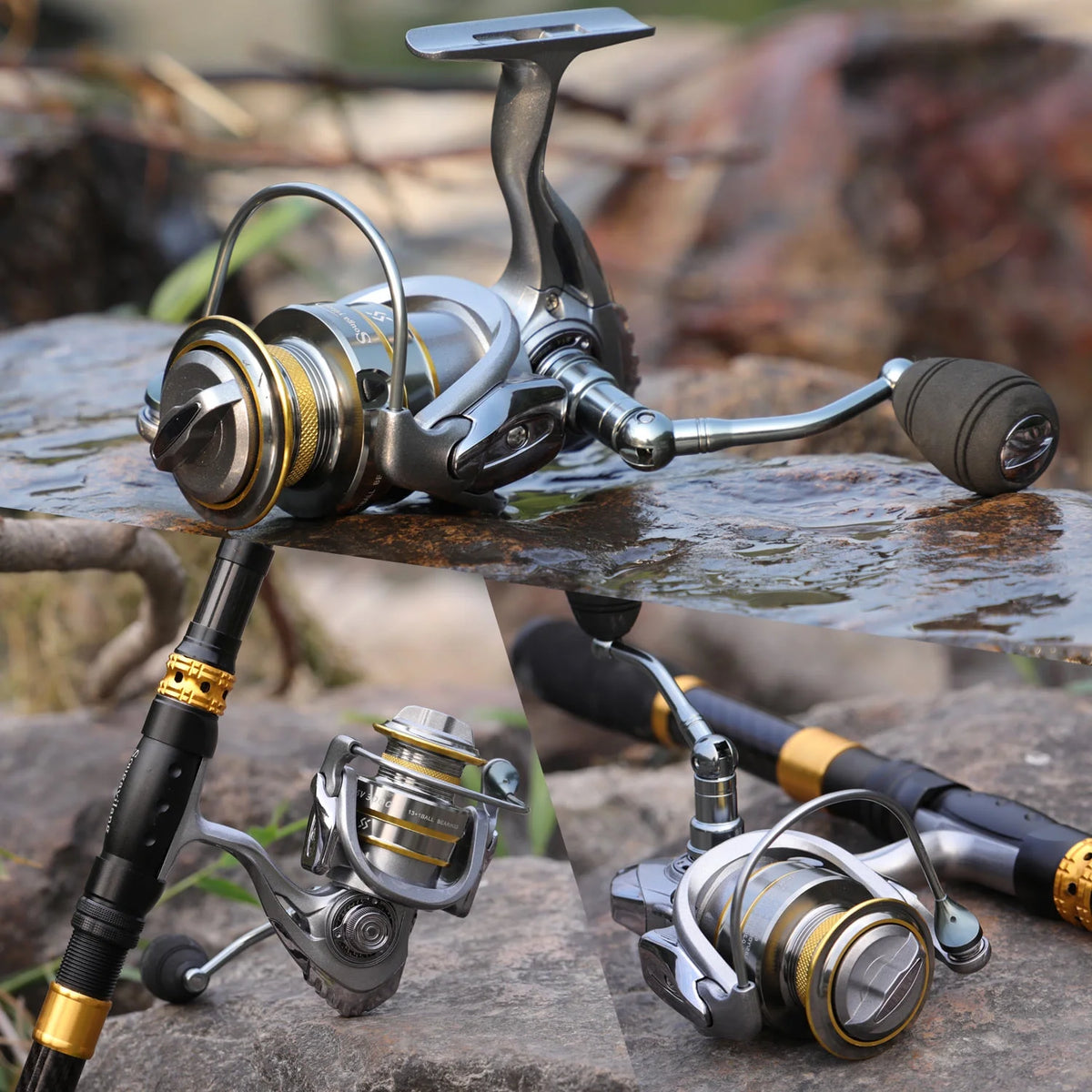 13+1 Ball Bearings Metal Body Spinning Fishing Reel E9624