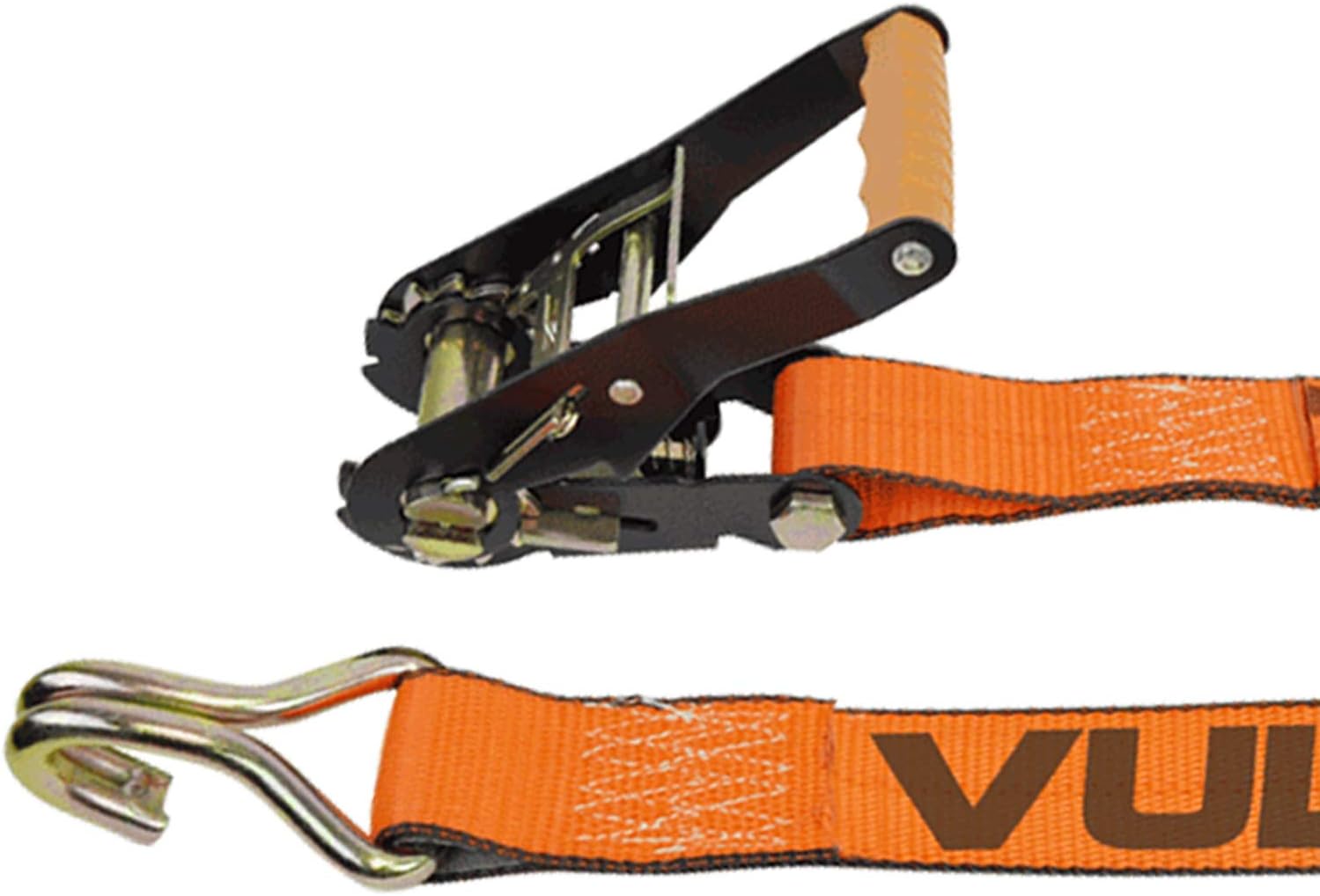 Ratchet Strap with Wire Hooks, 2 Inch x 27 Foot, 3,300 Pound Safe Working Load, Pack of 2 O593