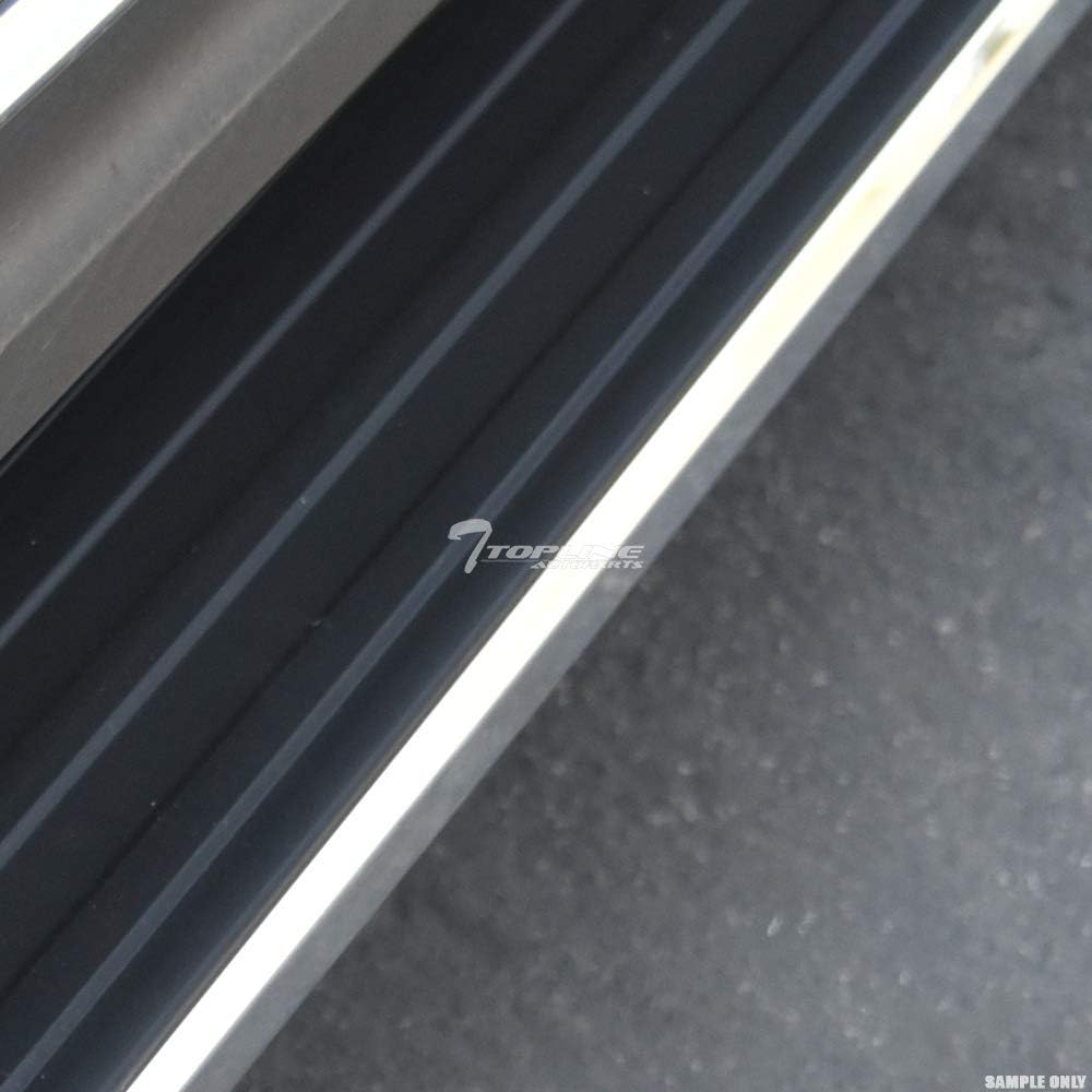 Black With Chrome Trim Aluminum Side Step Rail Running Boards For Nissan Frontier Crew Cab R1712