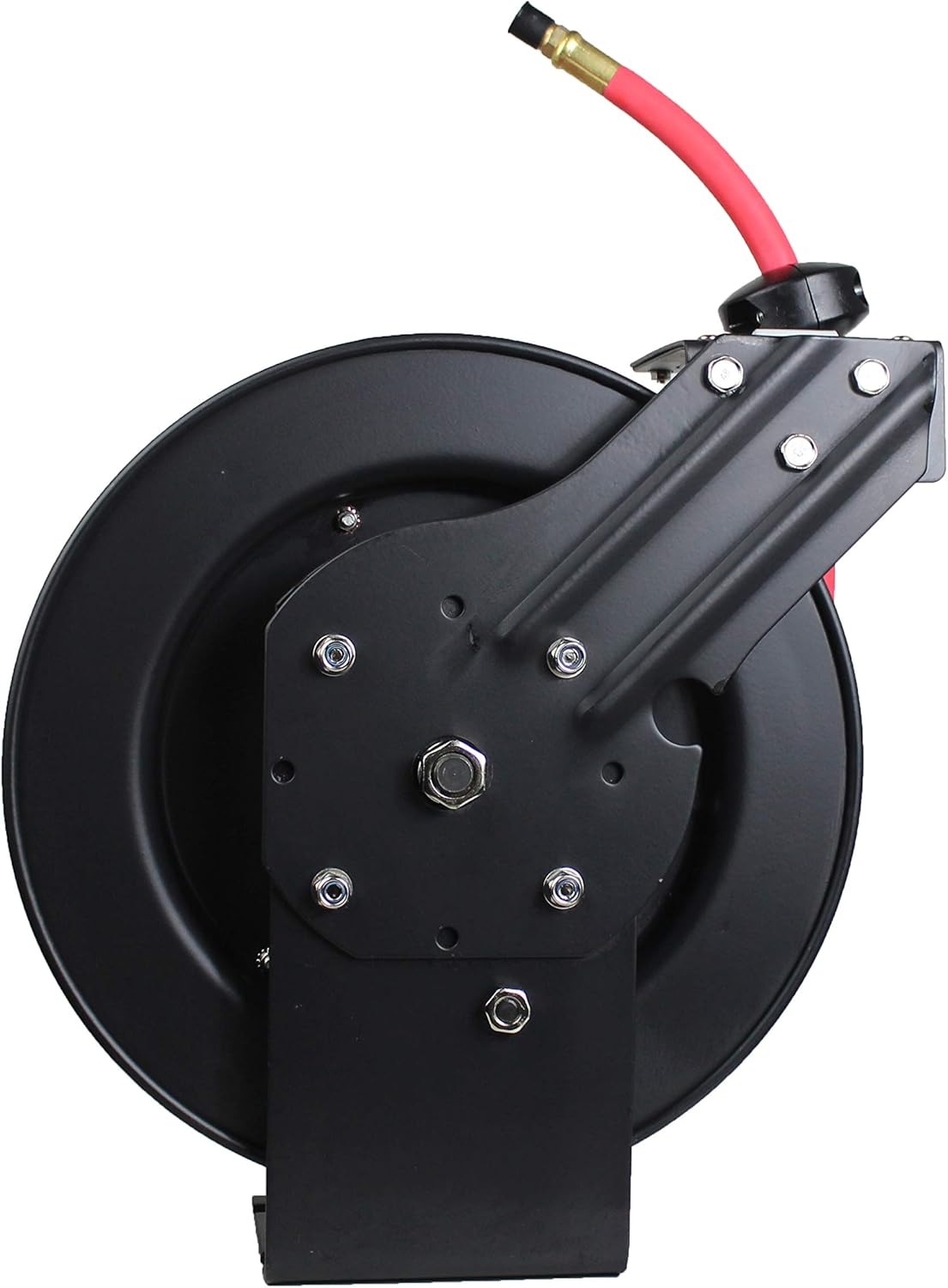 25ft Auto Rewind Retractable Reel with 3/8" x 25' Air Hose with Brass Fittings Pack of 2 K812778