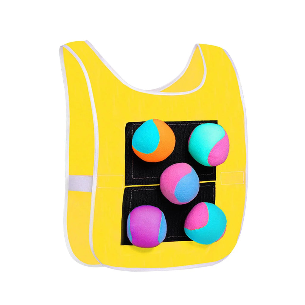 Yellow Sticky Ball Dodgeball Game with Vest D3244