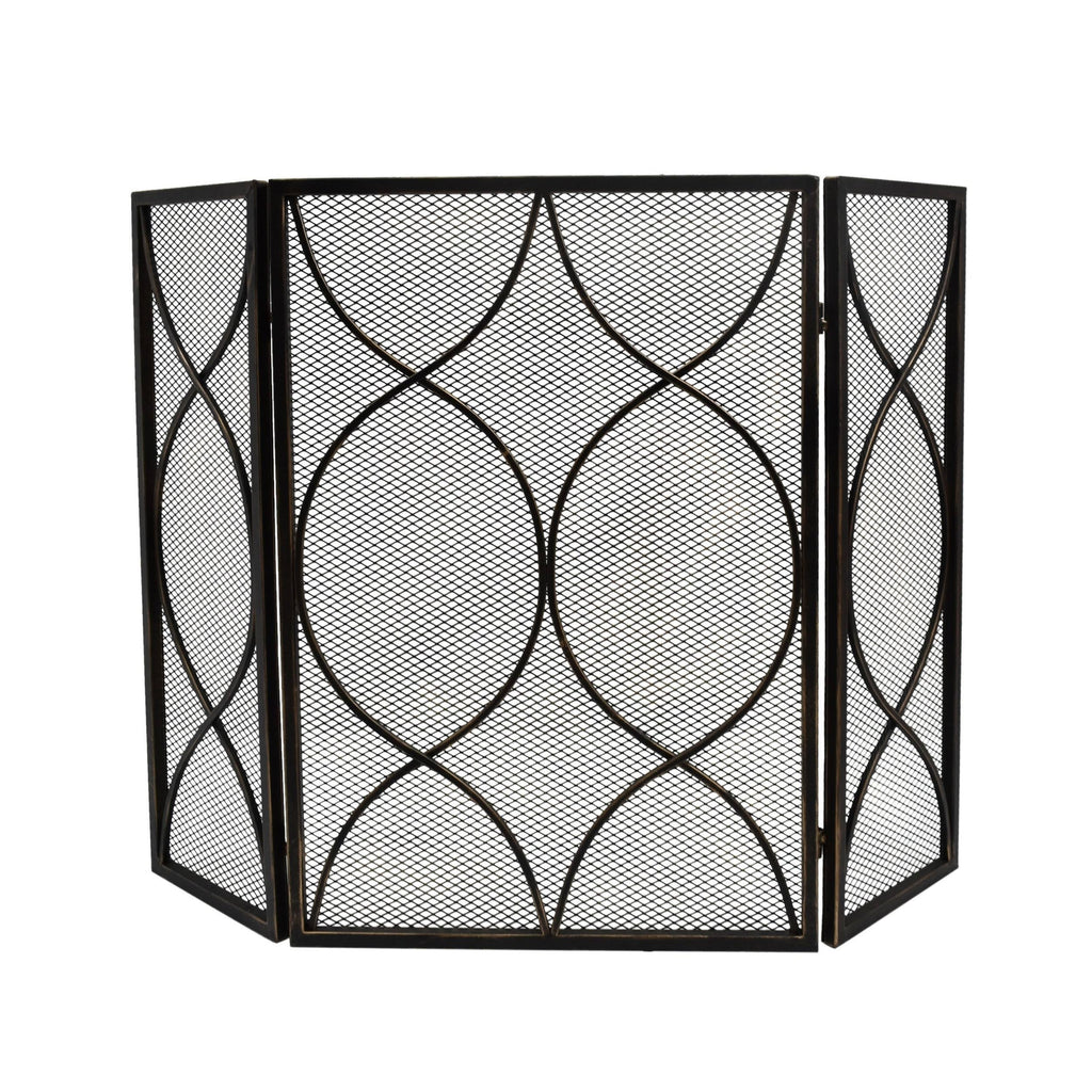 Three Panel Iron Firescreen Y17488