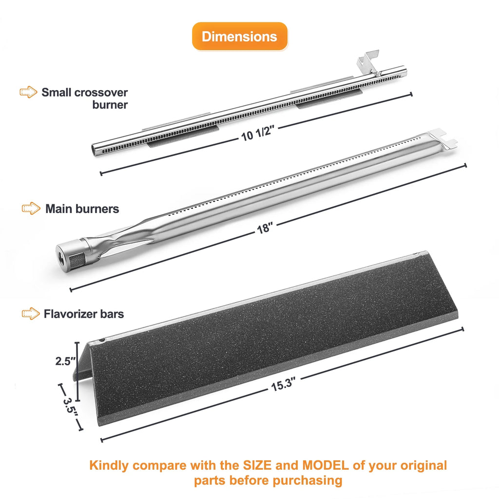 18" Burner Tube Pipe and 15.3" Flavorizer Bar M60261