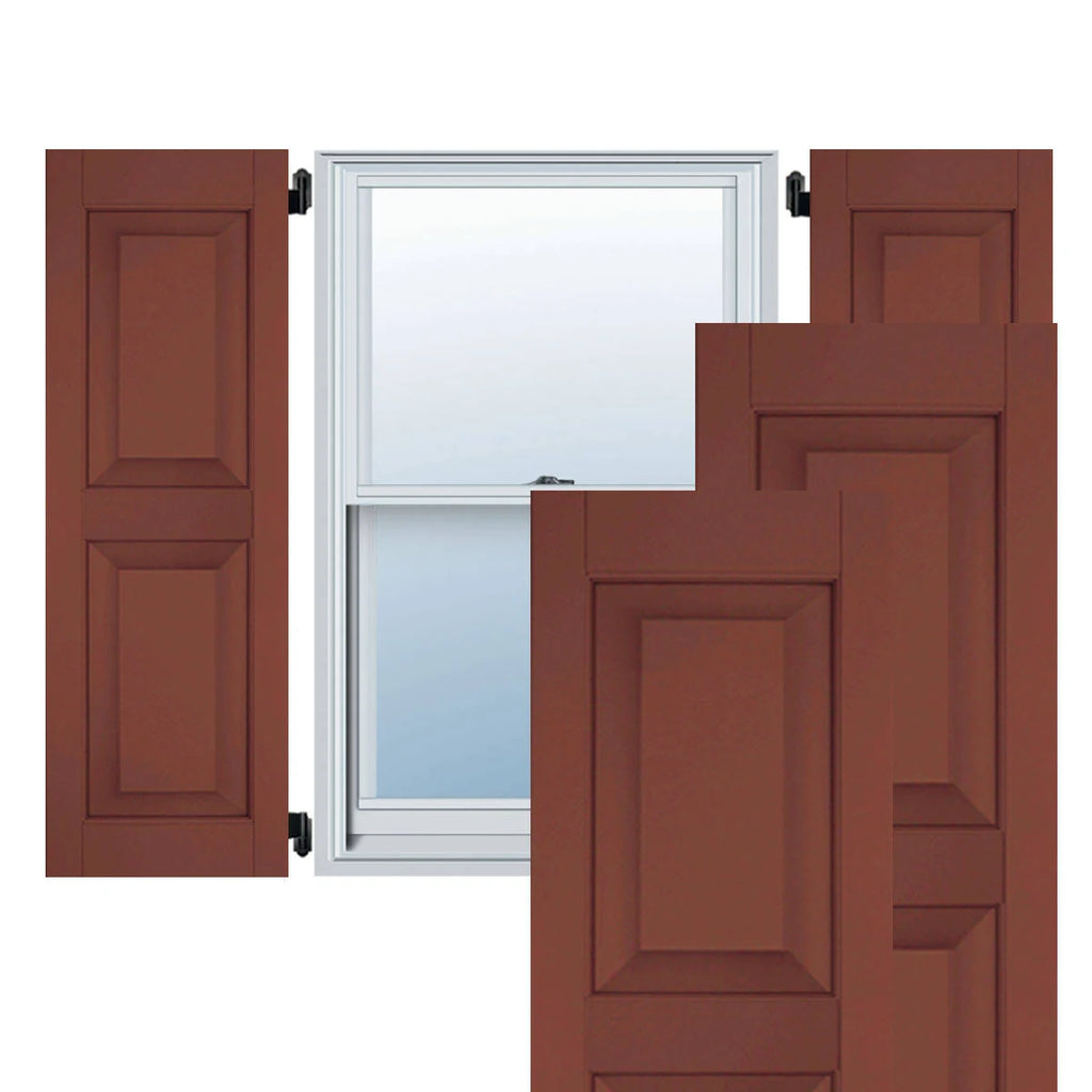 15 in. x 67 in. Exterior Real Wood Pine Raised Panel Shutters Pair N310