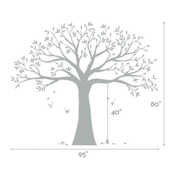 Brown Wall Decal 95 W x 80 H Inches J45030