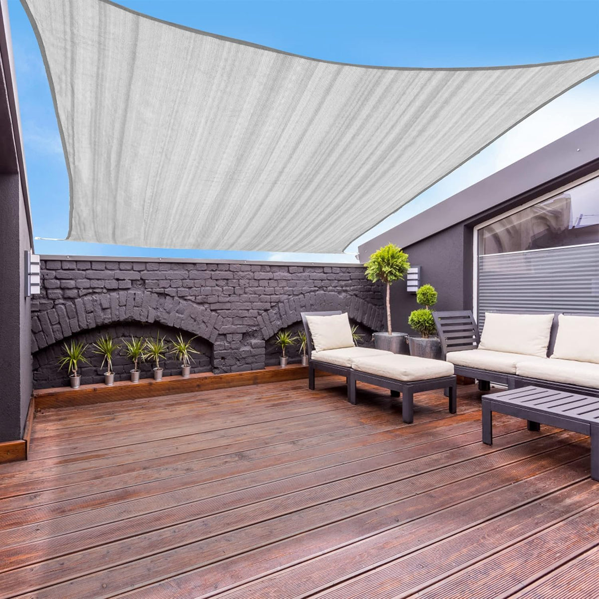 12'x16' Rectangle Sun Shade Sail Canopy Q3805