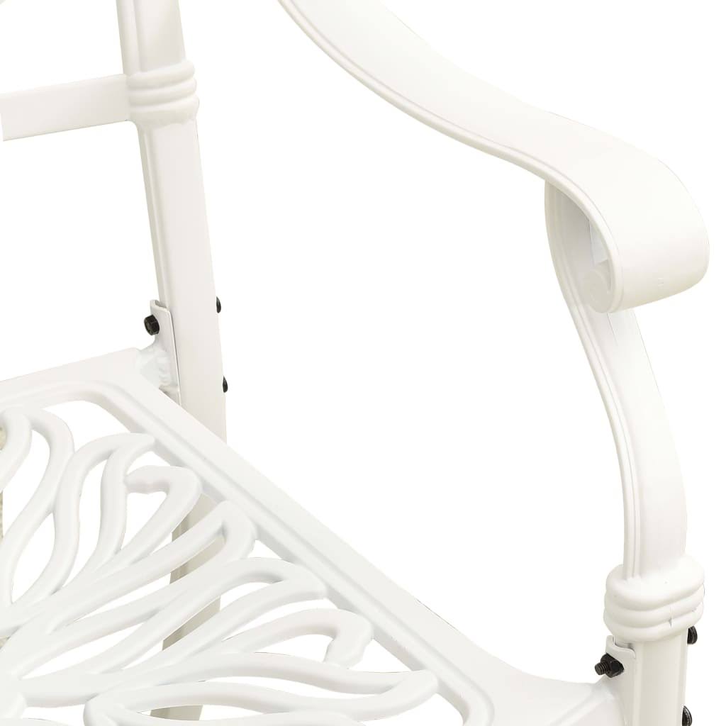 3 Piece Bistro Set Cast Aluminum White Y754