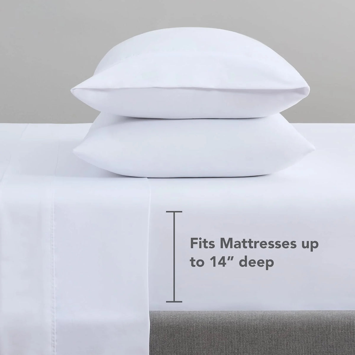 White Pack of 6 Deep Pocket Brushed Microfiber Fitted Sheets Q8226