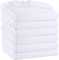 White Pack of 6 Deep Pocket Brushed Microfiber Fitted Sheets Q8226