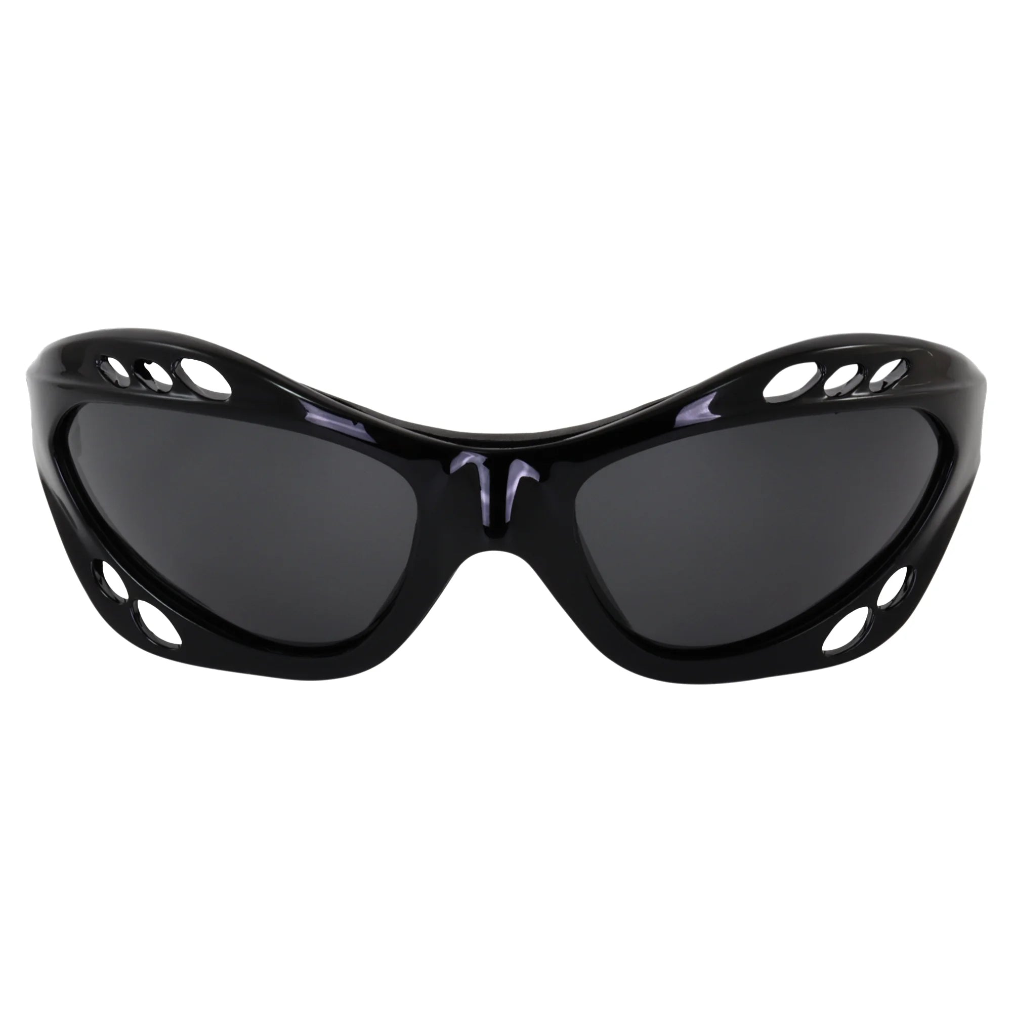 3 Pairs Padded Polarized Sunglasses with Strap Black Frame Smoke Blue & Green Mirror Lenses M140759