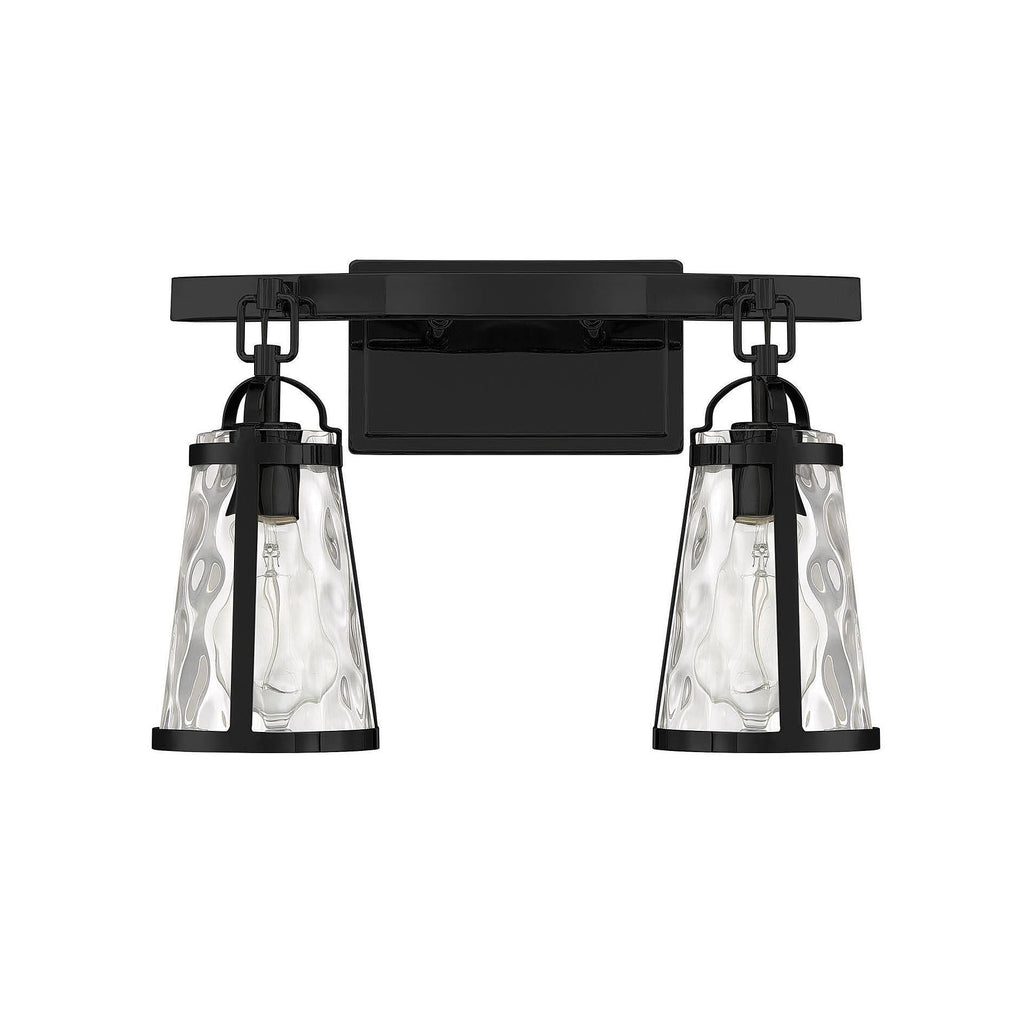 Black 2 Light Bath Bar J444