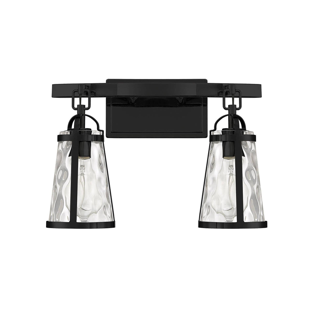 Black 2 Light Bath Bar J444
