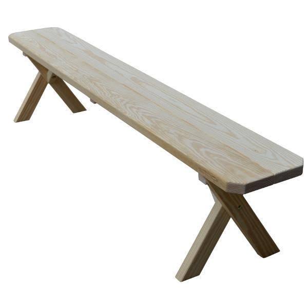 Yellow Pine Picnic Crossleg Bench 6ft Q4627
