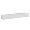 White Wooden Underbed Storage Box with Caster Wheels, Set of 2 J583912
