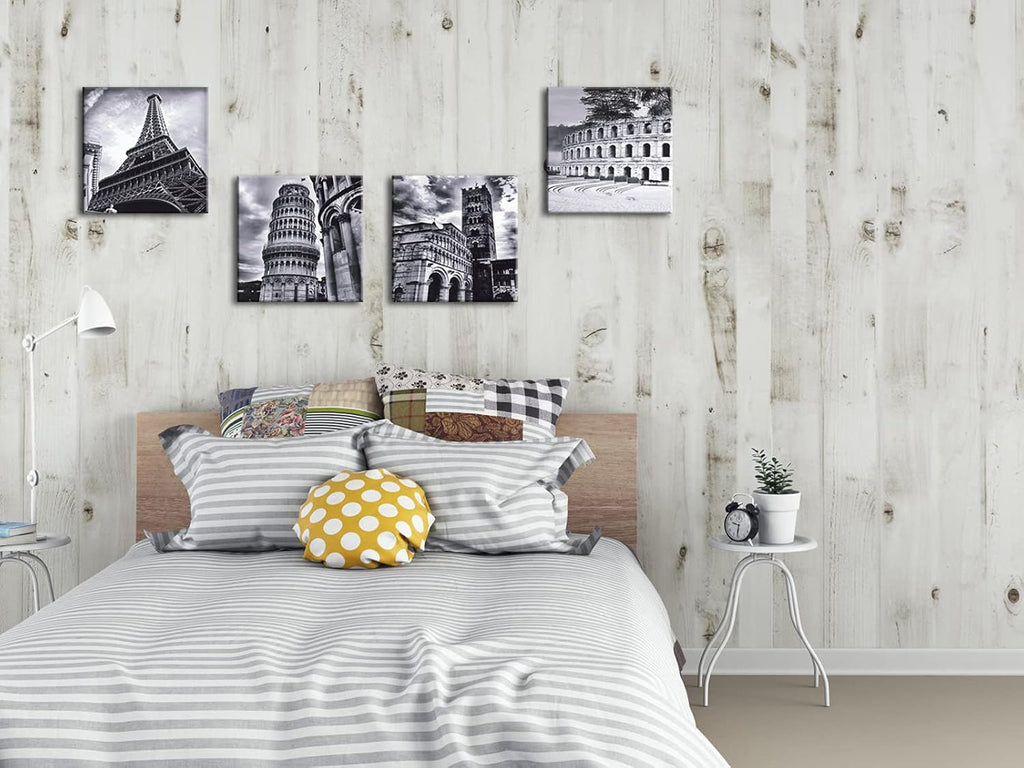 Black and White 4 Panels Giclee Canvas Prints R849
