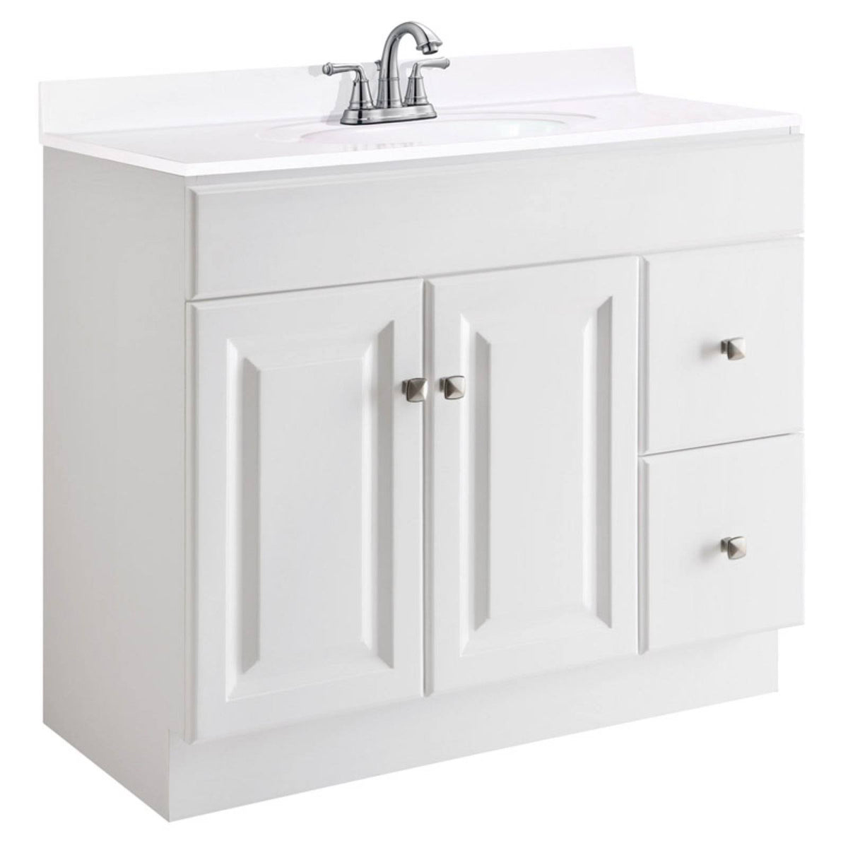 White 2-Door 2-Drawer Vanity Cabinet K612743